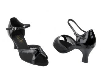 dansschoenen zwart lak mesh  